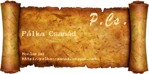 Pálka Csanád névjegykártya